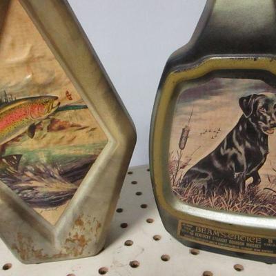 Lot 171 - Jim Beam Fish & Dog Bottles