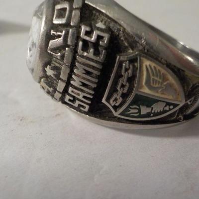 3 Vintage sterling rings, Sutton H.S. (1977), Indian Leaf, Peace dove.