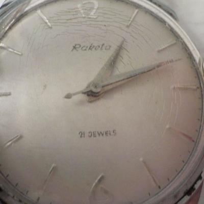  Elgin Sportsman, Jean Cardot, Russian/Raketa.- repairables.