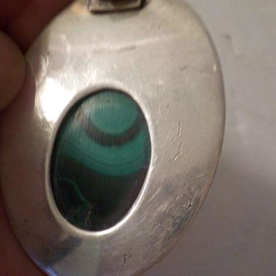 "Stunning Turquoise Hand made Sterling Necklace and Bracelet."
