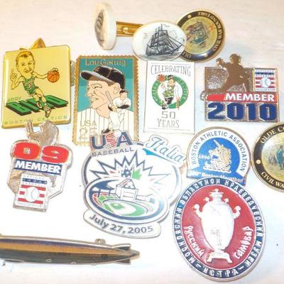Coolest set of Pins " World Classics , Lard Bird, Lou Gehrig, Civil War, Russia."