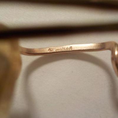  10 kt roll gold plate "Vintage Spectacles".