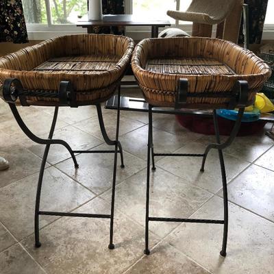 Lot 1 - Pair or Basket Trays and Stands