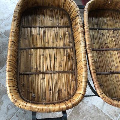 Lot 1 - Pair or Basket Trays and Stands