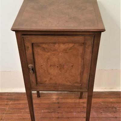 Lot #235  Antique Bedside Commode for Chamber Pot - English - Early 20th Century