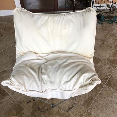 Lot 3 - Pair of Modern Puffy Chairs 