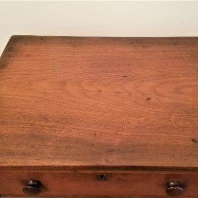 Lot #257  Antique Small Table with Drawer - 19th Century