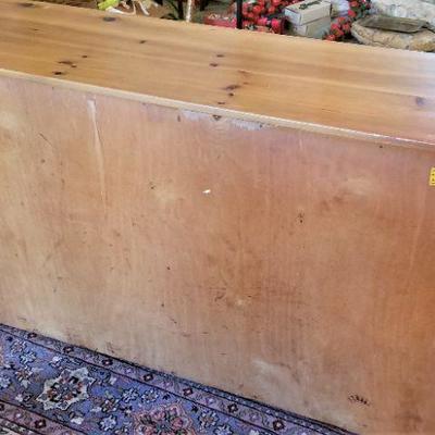 Lot #258  Vintage Knotty Pine Dresser with 10 Drawers
