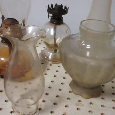 Lot 185 - Hurricane Lamps