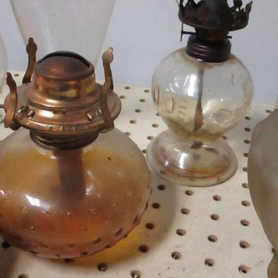 Lot 185 - Hurricane Lamps