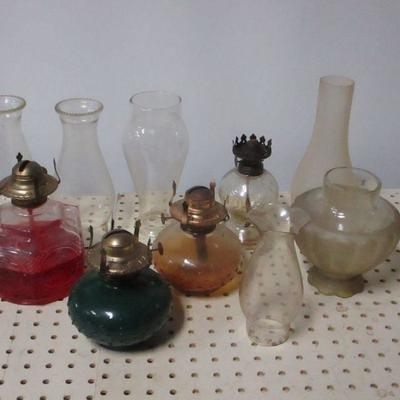 Lot 185 - Hurricane Lamps