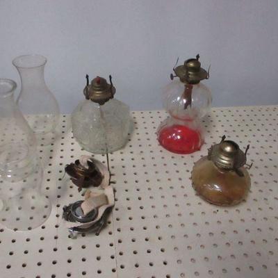 Lot 186 - Hurricane Lamps