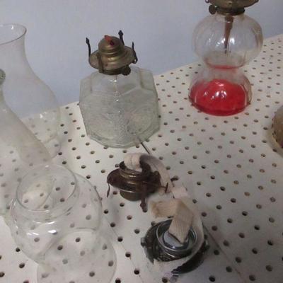 Lot 186 - Hurricane Lamps