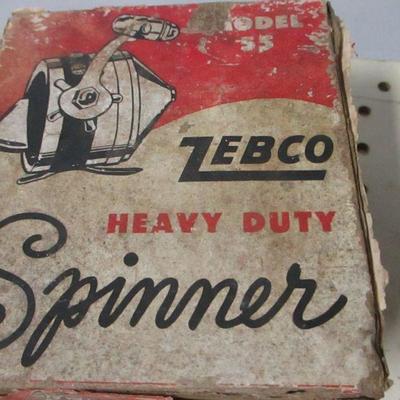 Lot 192 - Zebco Model 55 Heavy Duty Spinner Spincast Reel - Box - Manual  