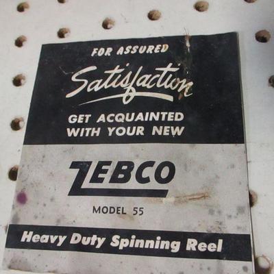Lot 192 - Zebco Model 55 Heavy Duty Spinner Spincast Reel - Box - Manual  