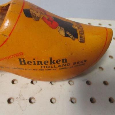 Lot 194 - Wooden Holland Clogs - Heineken Beer