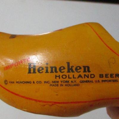 Lot 194 - Wooden Holland Clogs - Heineken Beer