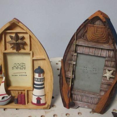 Lot 204 - Fishing Home Decor - Clock - Picture Frames 