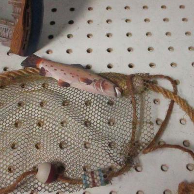 Lot 204 - Fishing Home Decor - Clock - Picture Frames 