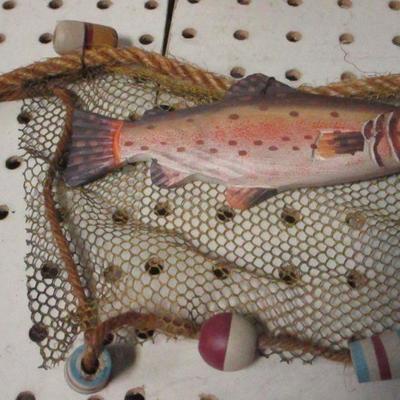 Lot 204 - Fishing Home Decor - Clock - Picture Frames 