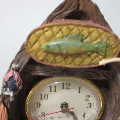 Lot 204 - Fishing Home Decor - Clock - Picture Frames 