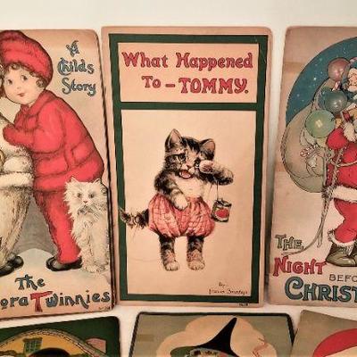 Lot #276  Lot of 6 Antique Children's books - 1916-1920 - Stecher Lithographic Company - BEAUTIFUL