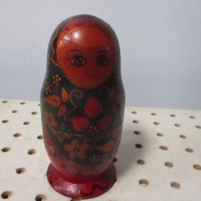 Lot 212 - Nesting Doll - Match Container & More