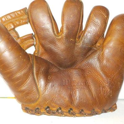 " A 1900's era Pro Wilson Baseball glove with markings."