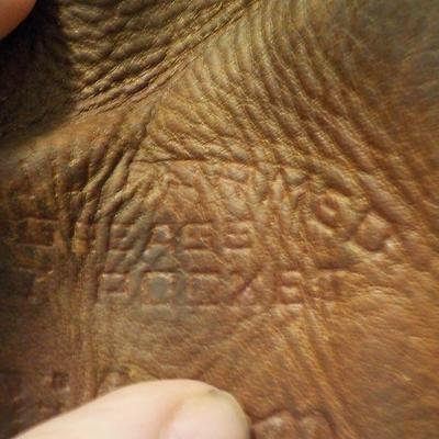 " A 1900's era Pro Wilson Baseball glove with markings."