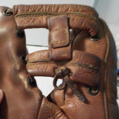 " A 1900's era Pro Wilson Baseball glove with markings."