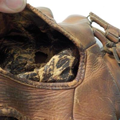 " A 1900's era Pro Wilson Baseball glove with markings."