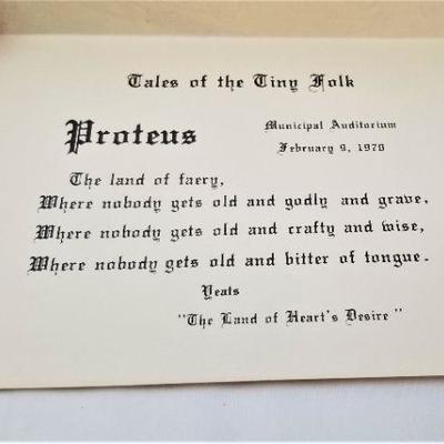 Lot #286  Krewe of Proteus Mardi Gras Ball invitation with original Admit Cards - 1970