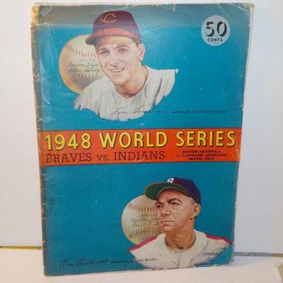 " Original 1948 World Series Braves vs Indians Program".