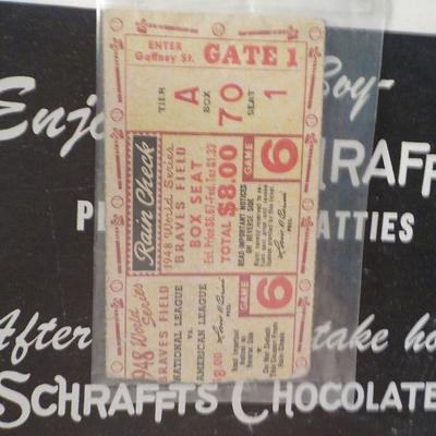 " Original 1948 World Series Braves vs Indians Program".