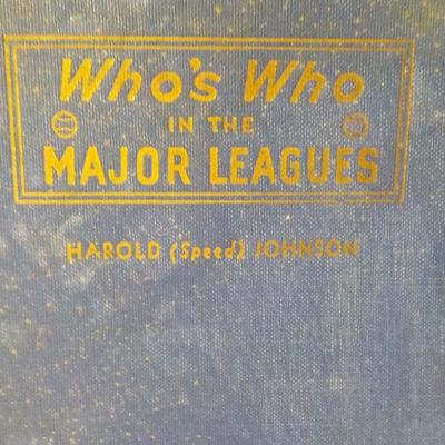 Signed " Who's Who hard cover 1936 edition and signed by Harold "Speed" Johnson".
