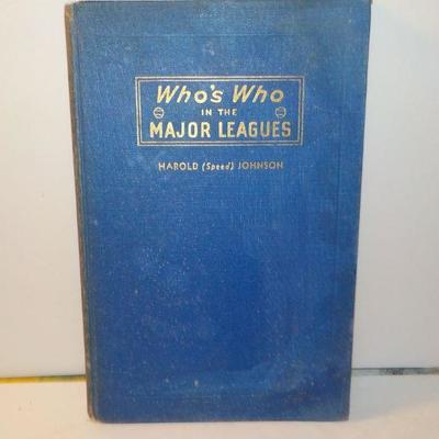 Signed " Who's Who hard cover 1936 edition and signed by Harold "Speed" Johnson".