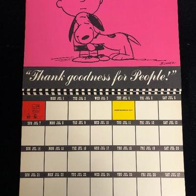 #35 1963 peanuts date book/ calendar