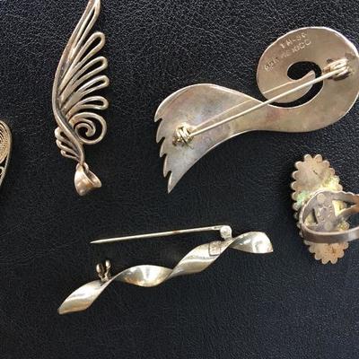 #6 Sterling Silver Lot of Five pieces 30g. 