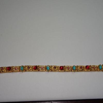 Wonderful Mid Century Modern Gold Tone Link Bracelet