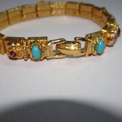 Wonderful Mid Century Modern Gold Tone Link Bracelet