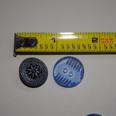 Vintage Glass Buttons, Sewing Buttons 