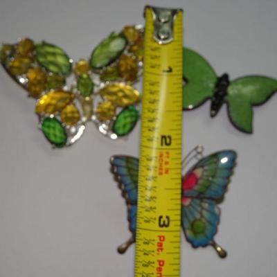 Colorful Butterfly Collection, Enamel & Rhinestone