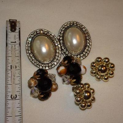 Cluster Collection of Clip on Earrings 