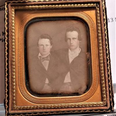Lot #293  Great Cased Image - Ambrotype of Two Brothers?  Mid-1800's