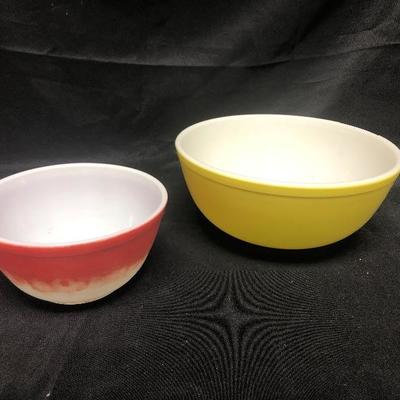 Vintage Primary Colors Pyrex Mixing Bowls 
