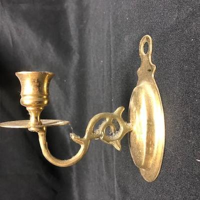 Brass Wall Mount Candle Holder