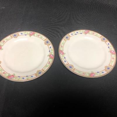 Pair of Knowles Vitreous Bread Plates