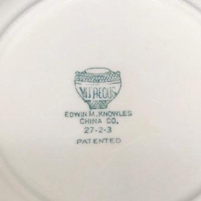 Pair of Knowles Vitreous Bread Plates