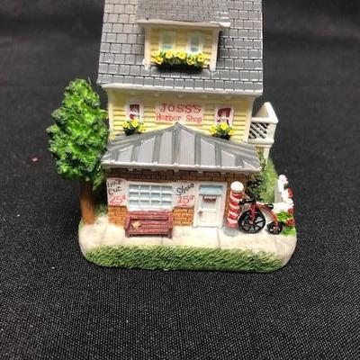 Miniature Houses and Painted Cast Metal People
