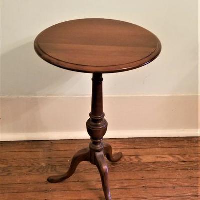 Lot #298  Small Round Three-legged table - vintage